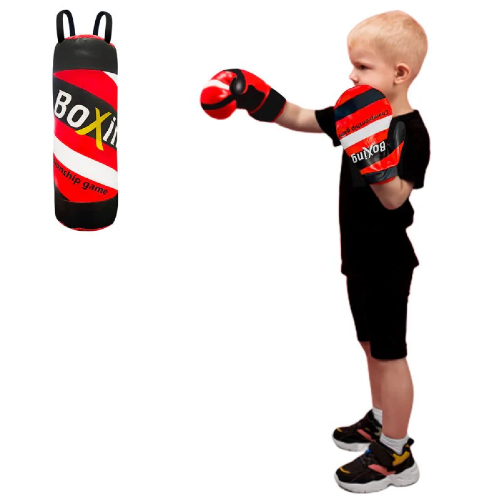 Set Boxeo Infantil 31cm Saco Y Guantes