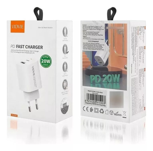 Cargador Carga Rapida 20w Usb Tipo C Par